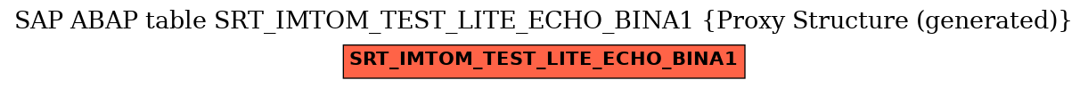 E-R Diagram for table SRT_IMTOM_TEST_LITE_ECHO_BINA1 (Proxy Structure (generated))