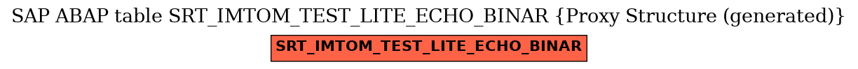 E-R Diagram for table SRT_IMTOM_TEST_LITE_ECHO_BINAR (Proxy Structure (generated))