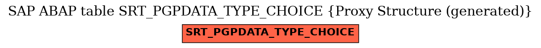 E-R Diagram for table SRT_PGPDATA_TYPE_CHOICE (Proxy Structure (generated))