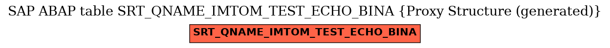 E-R Diagram for table SRT_QNAME_IMTOM_TEST_ECHO_BINA (Proxy Structure (generated))
