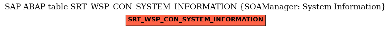 E-R Diagram for table SRT_WSP_CON_SYSTEM_INFORMATION (SOAManager: System Information)