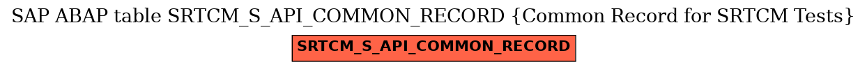 E-R Diagram for table SRTCM_S_API_COMMON_RECORD (Common Record for SRTCM Tests)