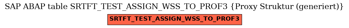 E-R Diagram for table SRTFT_TEST_ASSIGN_WSS_TO_PROF3 (Proxy Struktur (generiert))
