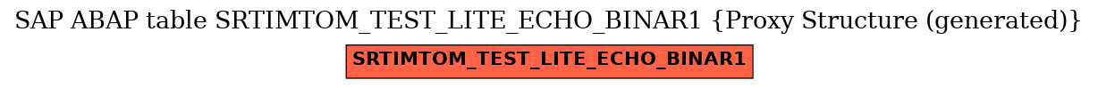 E-R Diagram for table SRTIMTOM_TEST_LITE_ECHO_BINAR1 (Proxy Structure (generated))