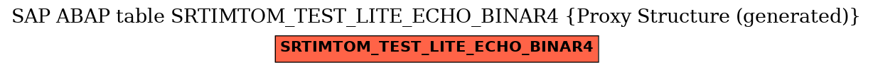 E-R Diagram for table SRTIMTOM_TEST_LITE_ECHO_BINAR4 (Proxy Structure (generated))