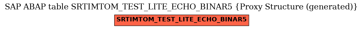 E-R Diagram for table SRTIMTOM_TEST_LITE_ECHO_BINAR5 (Proxy Structure (generated))