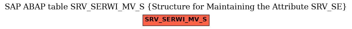 E-R Diagram for table SRV_SERWI_MV_S (Structure for Maintaining the Attribute SRV_SE)
