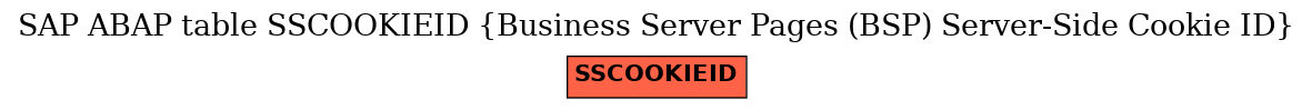 E-R Diagram for table SSCOOKIEID (Business Server Pages (BSP) Server-Side Cookie ID)