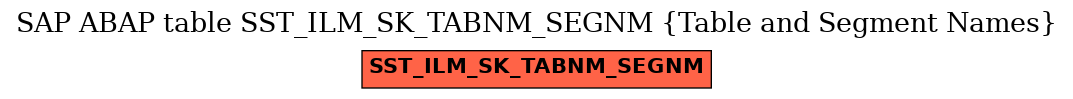 E-R Diagram for table SST_ILM_SK_TABNM_SEGNM (Table and Segment Names)