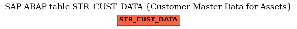 E-R Diagram for table STR_CUST_DATA (Customer Master Data for Assets)
