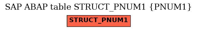 E-R Diagram for table STRUCT_PNUM1 (PNUM1)