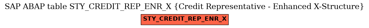 E-R Diagram for table STY_CREDIT_REP_ENR_X (Credit Representative - Enhanced X-Structure)