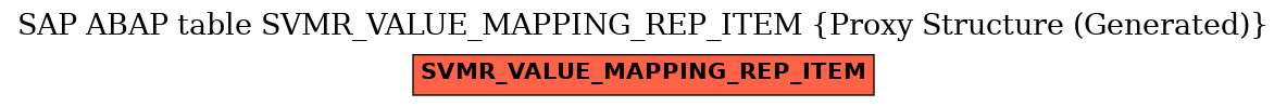 E-R Diagram for table SVMR_VALUE_MAPPING_REP_ITEM (Proxy Structure (Generated))