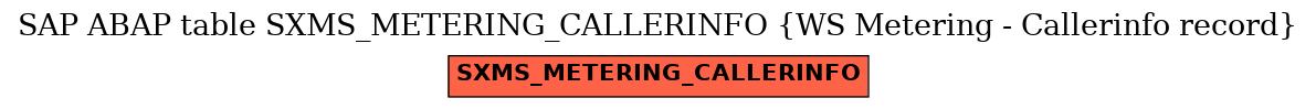 E-R Diagram for table SXMS_METERING_CALLERINFO (WS Metering - Callerinfo record)