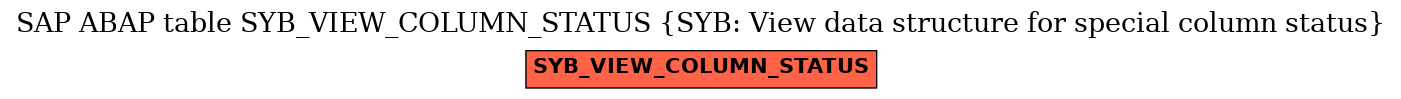 E-R Diagram for table SYB_VIEW_COLUMN_STATUS (SYB: View data structure for special column status)