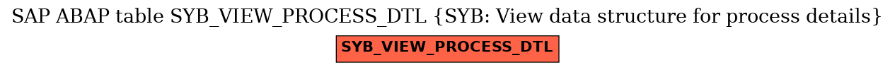 E-R Diagram for table SYB_VIEW_PROCESS_DTL (SYB: View data structure for process details)