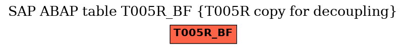 E-R Diagram for table T005R_BF (T005R copy for decoupling)