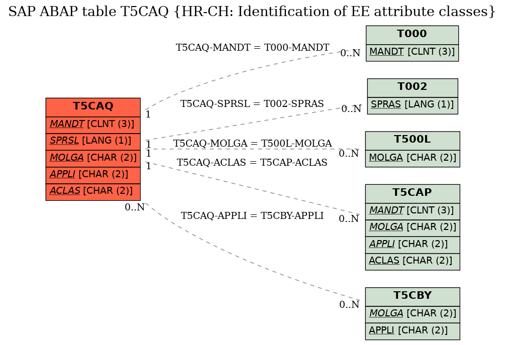 E-R Diagram for table T5CAQ (HR-CH: Identification of EE attribute classes)