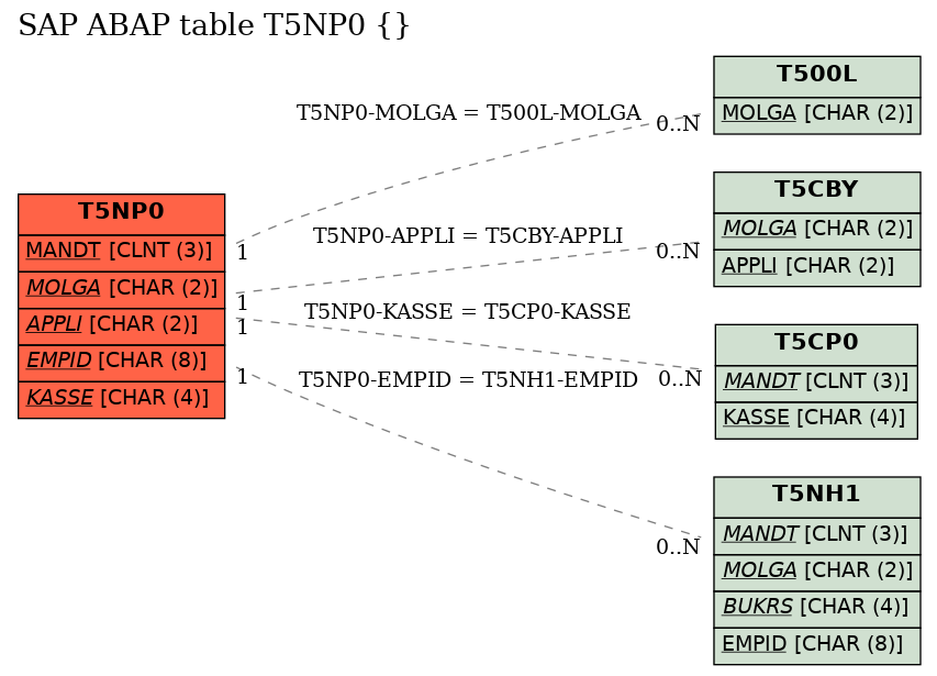 E-R Diagram for table T5NP0 ()