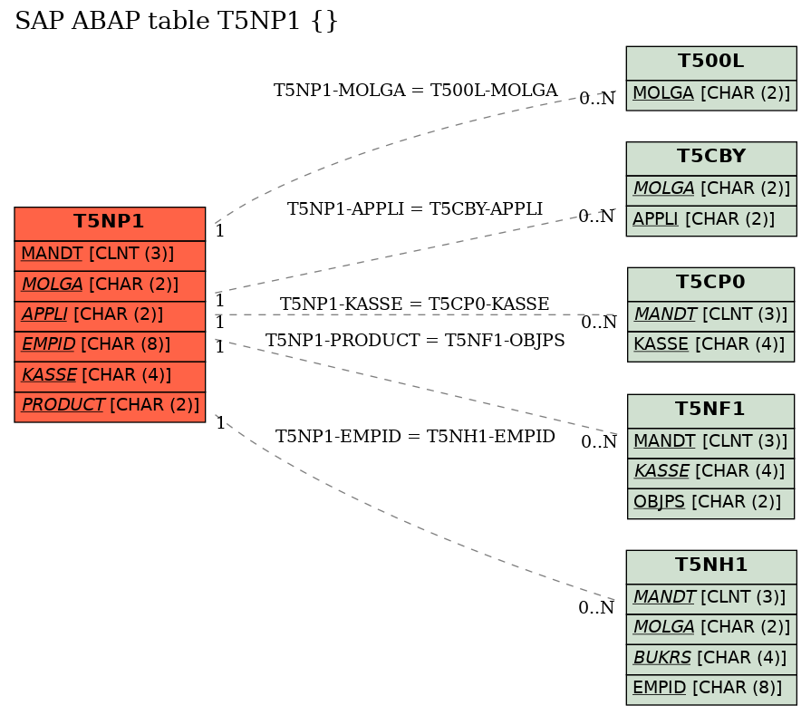 E-R Diagram for table T5NP1 ()