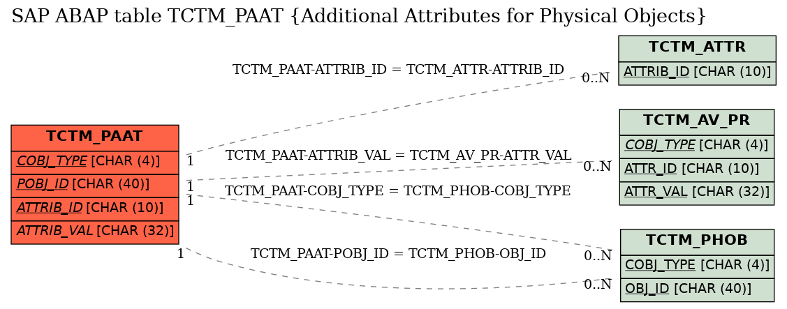 E-R Diagram for table TCTM_PAAT (Additional Attributes for Physical Objects)