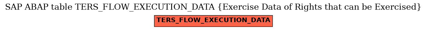 E-R Diagram for table TERS_FLOW_EXECUTION_DATA (Exercise Data of Rights that can be Exercised)