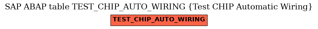 E-R Diagram for table TEST_CHIP_AUTO_WIRING (Test CHIP Automatic Wiring)