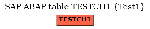 E-R Diagram for table TESTCH1 (Test1)