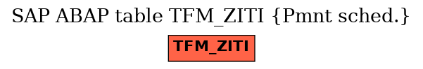 E-R Diagram for table TFM_ZITI (Pmnt sched.)