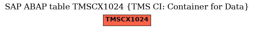 E-R Diagram for table TMSCX1024 (TMS CI: Container for Data)