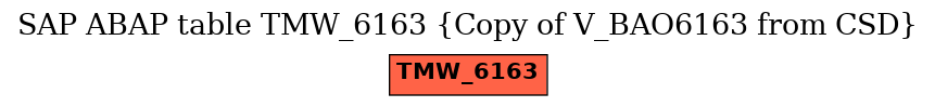 E-R Diagram for table TMW_6163 (Copy of V_BAO6163 from CSD)