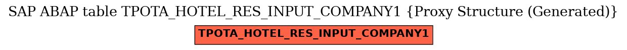 E-R Diagram for table TPOTA_HOTEL_RES_INPUT_COMPANY1 (Proxy Structure (Generated))