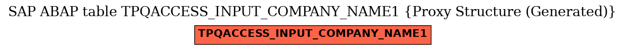 E-R Diagram for table TPQACCESS_INPUT_COMPANY_NAME1 (Proxy Structure (Generated))