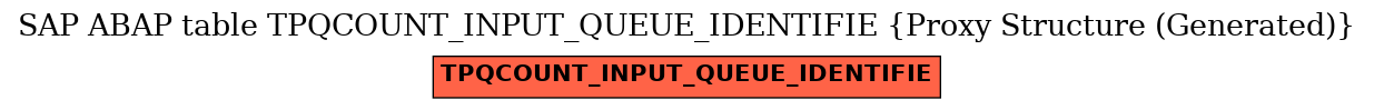 E-R Diagram for table TPQCOUNT_INPUT_QUEUE_IDENTIFIE (Proxy Structure (Generated))