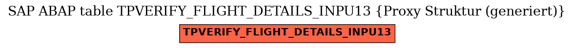 E-R Diagram for table TPVERIFY_FLIGHT_DETAILS_INPU13 (Proxy Struktur (generiert))