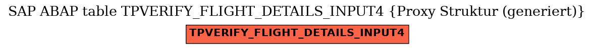 E-R Diagram for table TPVERIFY_FLIGHT_DETAILS_INPUT4 (Proxy Struktur (generiert))