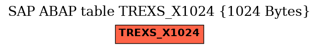 E-R Diagram for table TREXS_X1024 (1024 Bytes)