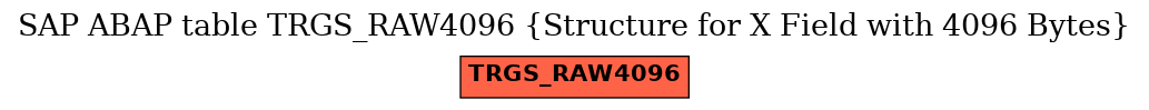 E-R Diagram for table TRGS_RAW4096 (Structure for X Field with 4096 Bytes)