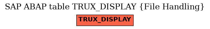 E-R Diagram for table TRUX_DISPLAY (File Handling)