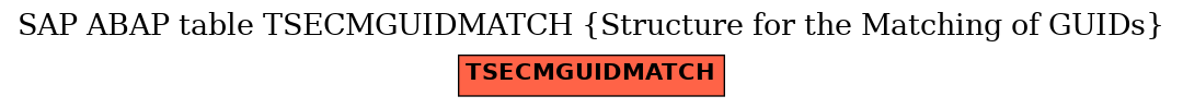 E-R Diagram for table TSECMGUIDMATCH (Structure for the Matching of GUIDs)