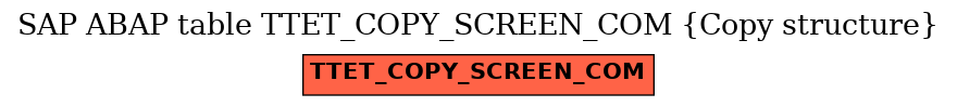 E-R Diagram for table TTET_COPY_SCREEN_COM (Copy structure)