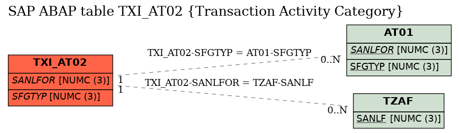 E-R Diagram for table TXI_AT02 (Transaction Activity Category)