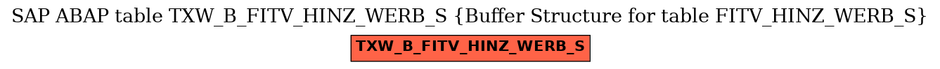 E-R Diagram for table TXW_B_FITV_HINZ_WERB_S (Buffer Structure for table FITV_HINZ_WERB_S)