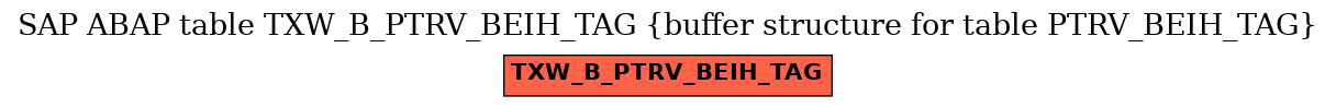 E-R Diagram for table TXW_B_PTRV_BEIH_TAG (buffer structure for table PTRV_BEIH_TAG)