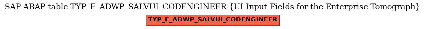 E-R Diagram for table TYP_F_ADWP_SALVUI_CODENGINEER (UI Input Fields for the Enterprise Tomograph)
