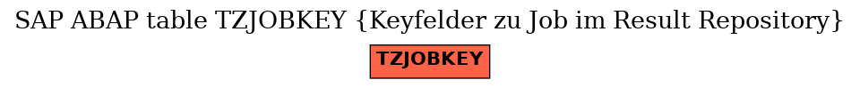 E-R Diagram for table TZJOBKEY (Keyfelder zu Job im Result Repository)