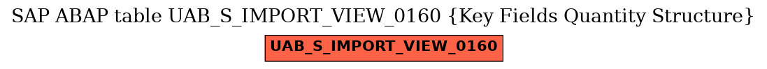 E-R Diagram for table UAB_S_IMPORT_VIEW_0160 (Key Fields Quantity Structure)