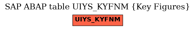 E-R Diagram for table UIYS_KYFNM (Key Figures)