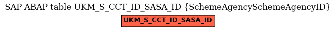 E-R Diagram for table UKM_S_CCT_ID_SASA_ID (SchemeAgencySchemeAgencyID)
