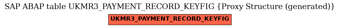 E-R Diagram for table UKMR3_PAYMENT_RECORD_KEYFIG (Proxy Structure (generated))